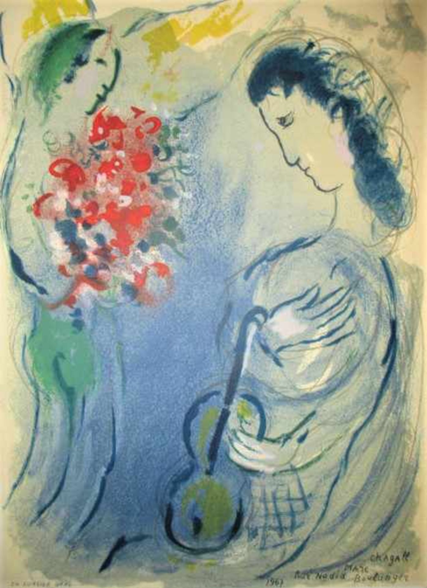 Marc Chagall - L'ange au bouquet