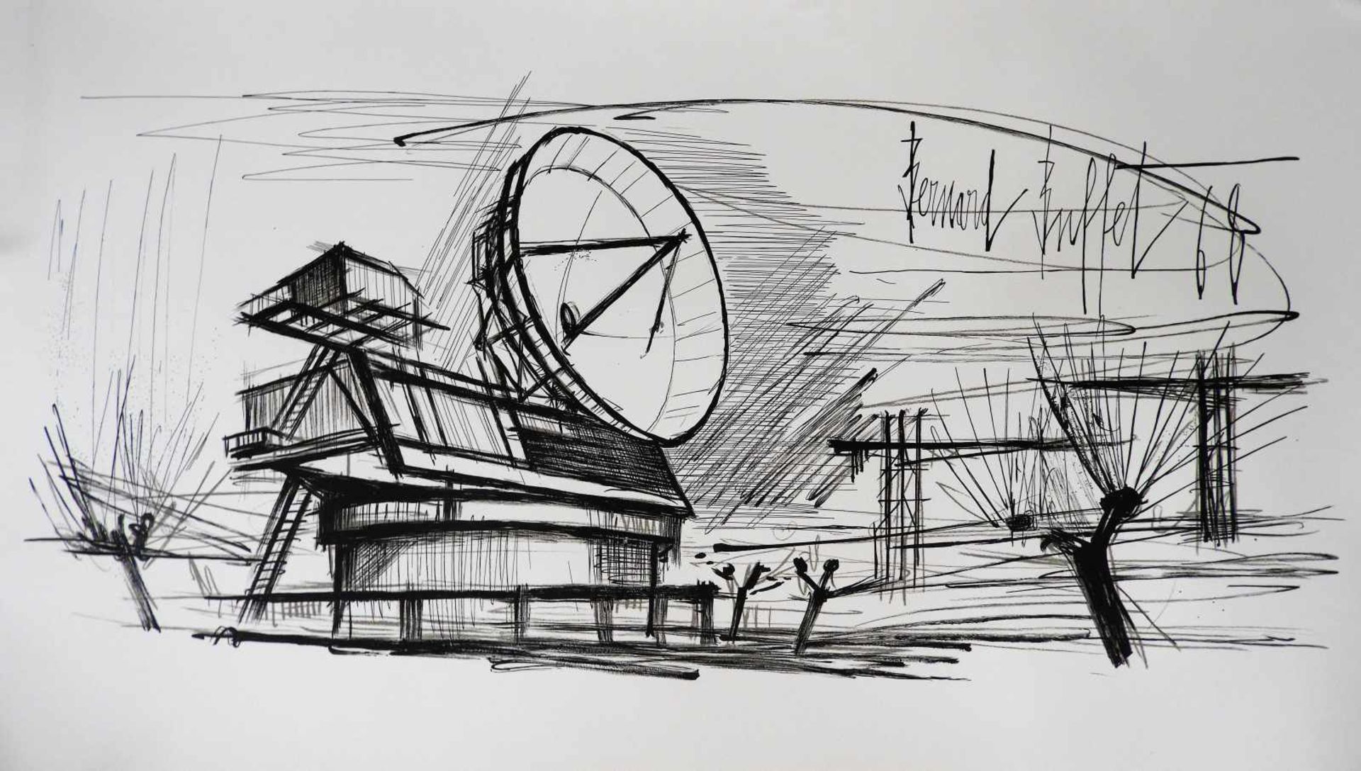 Bernard Buffet - Radar Station, Siemens, 1968