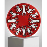 Keith Haring (after) - White on Red Plate