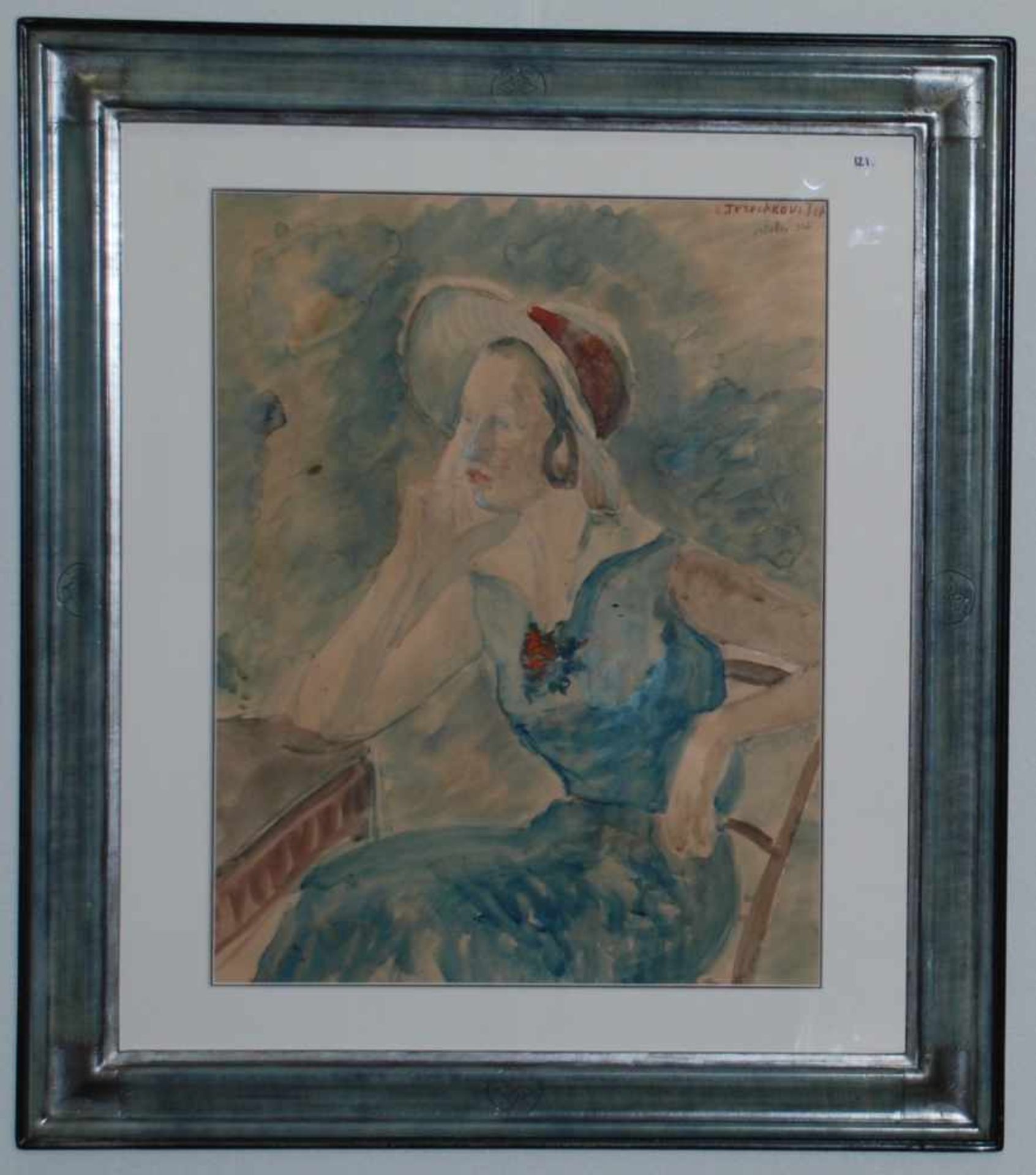 Constantin Terechkovitch - Portrait de femme au chapeau, 1931