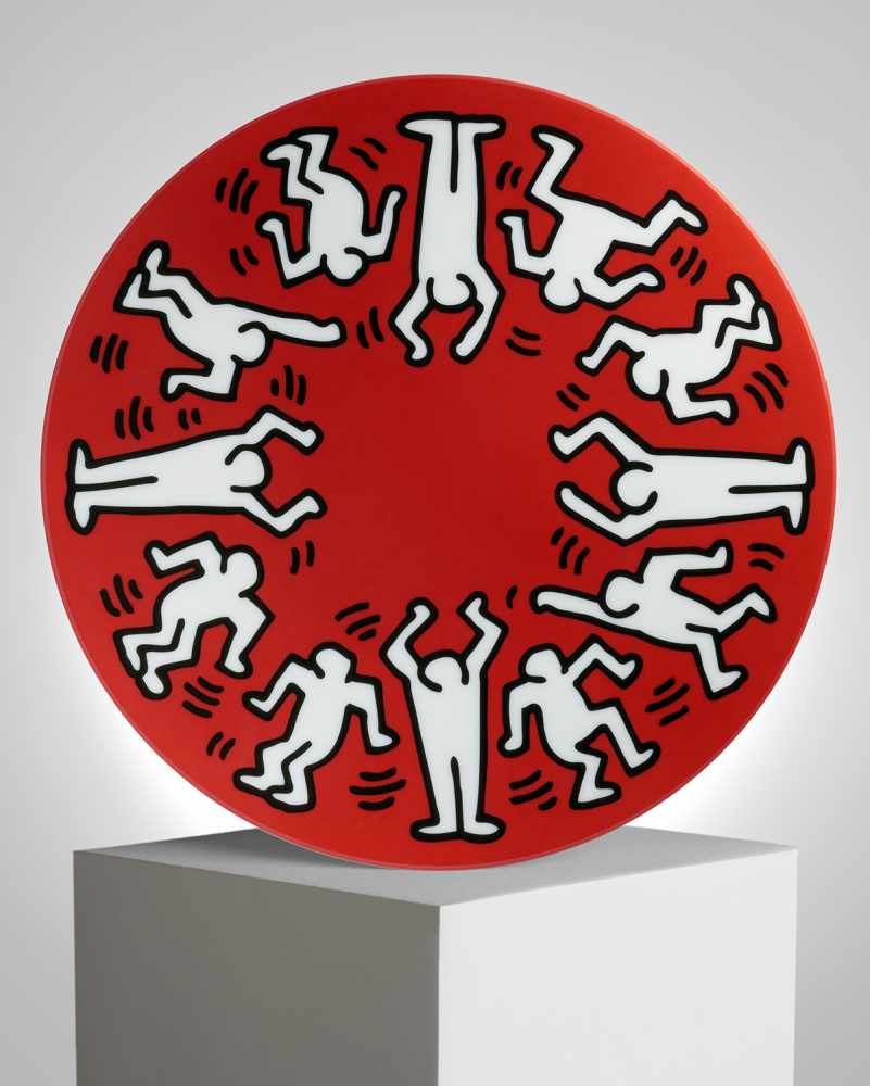 Keith Haring (after) - Red & White Porcelain Plates