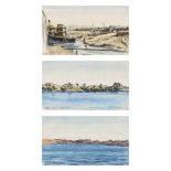 Claude Muncaster, PRSMA, RWS, ROI, RBA (1903-1974) Sketches on the Nile, 1948 Pencil and watercolour