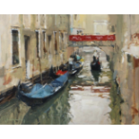 John Yardley (b. 1933) A Venetian Backwater Oil on canvas Signed lower left 39 x 49 cm Please note