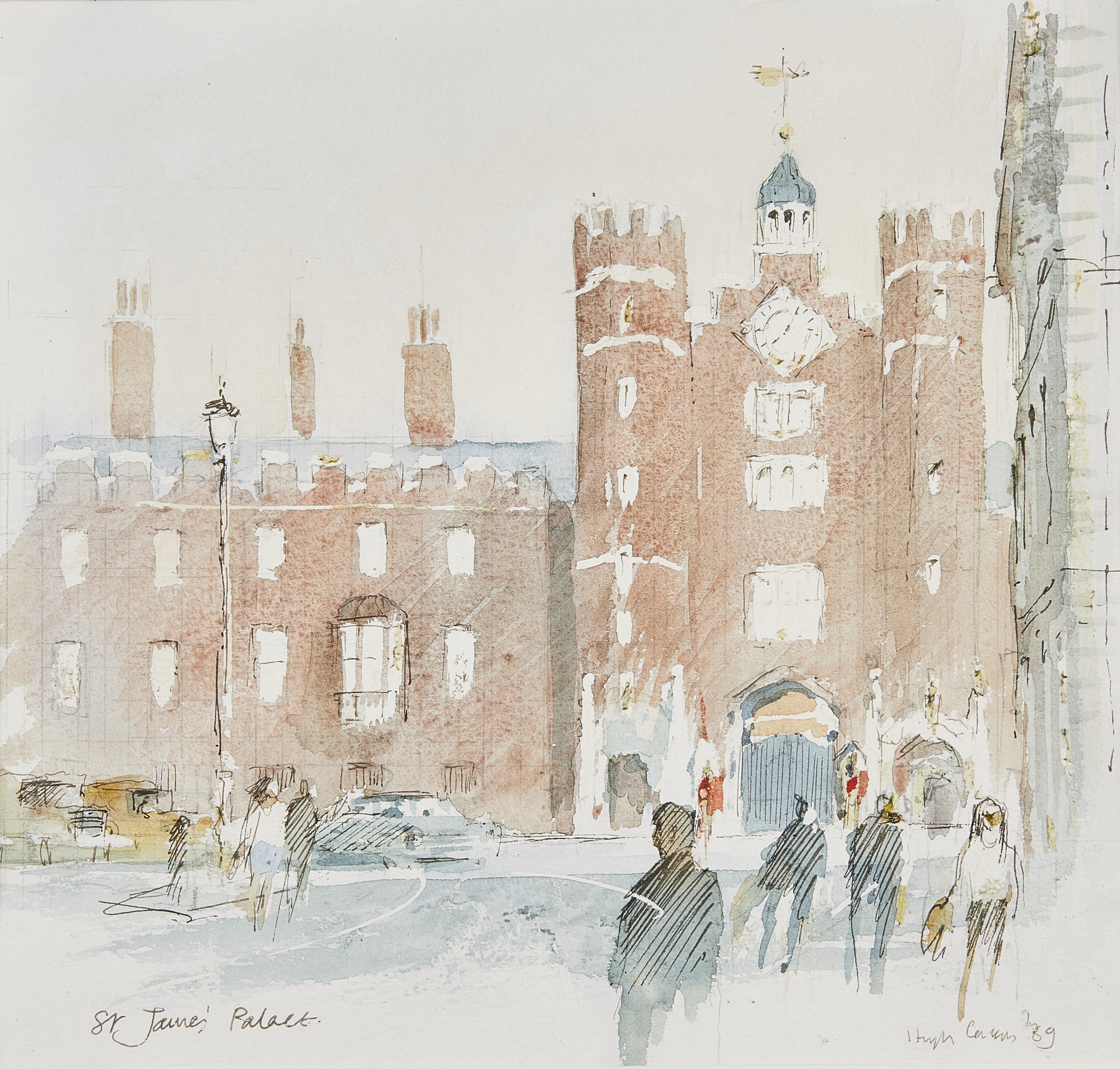 Sir Hugh Casson, PRA (1910-1999) St James's Palace Ink and watercolour Signed and dated 'Hugh Casson