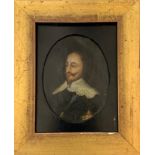 English school (c. 1800) Portrait of Charles I Oil on Copper 11 x 8 cm Size Including frame: 14 x