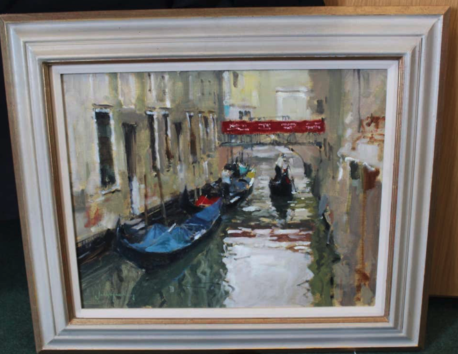 John Yardley (b. 1933) A Venetian Backwater Oil on canvas Signed lower left 39 x 49 cm Please note - Image 2 of 4