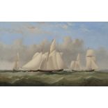 Arthur Wellington Fowles (1815-1883), Pantomime ahead of the pack in the Round the Island Race of