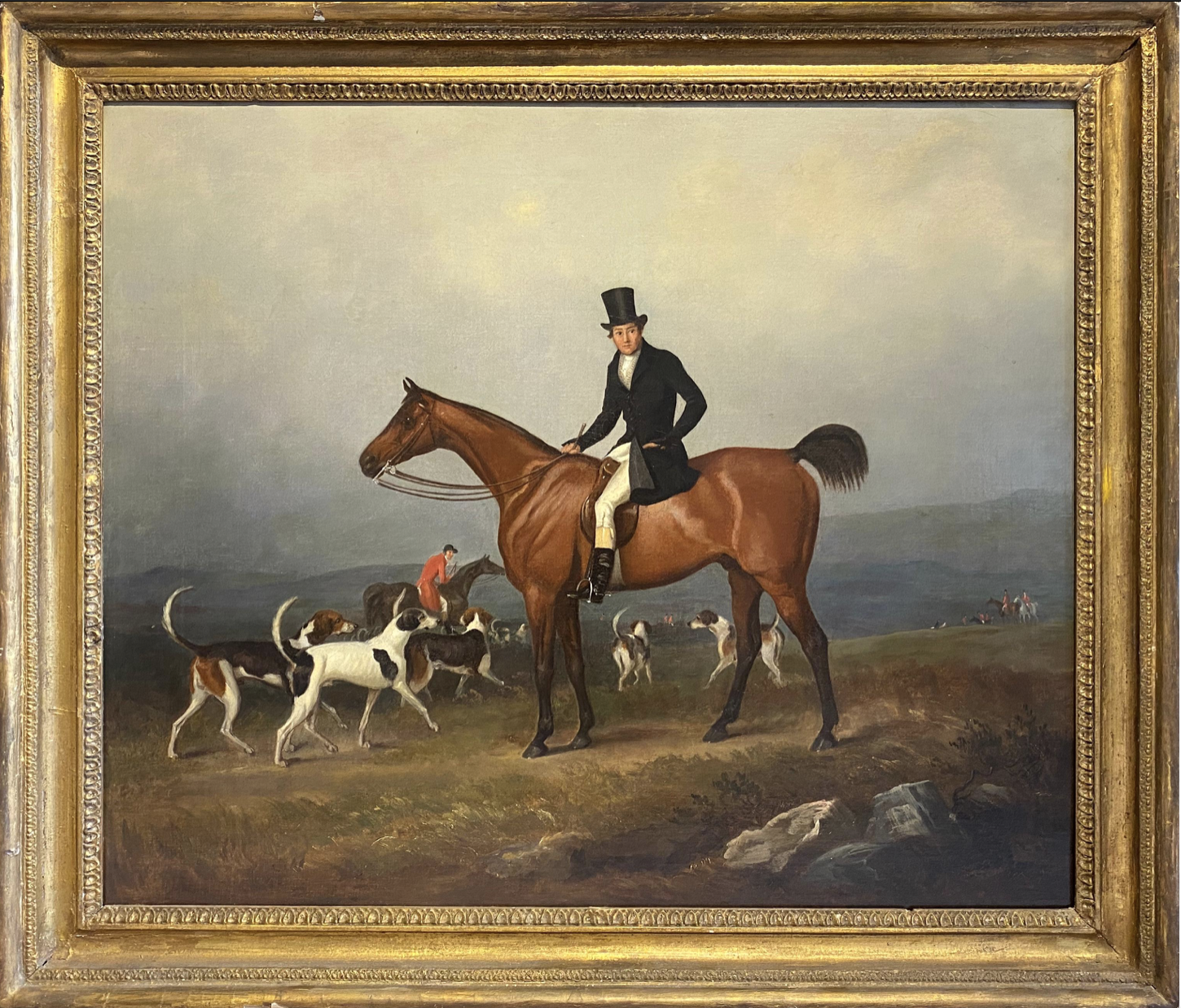 Henry Barraud (1811-1874) A huntsman with his hounds - Image 2 of 2