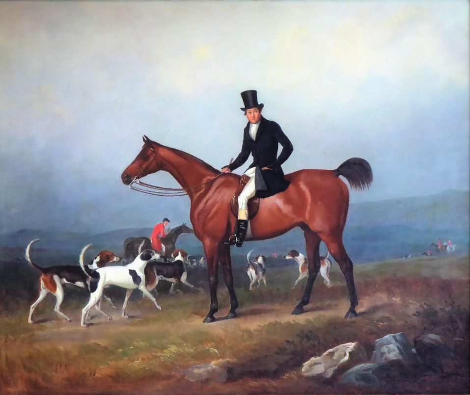 Henry Barraud (1811-1874) A huntsman with his hounds