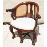 Mahogany Bürgermeister armchair, 19th century