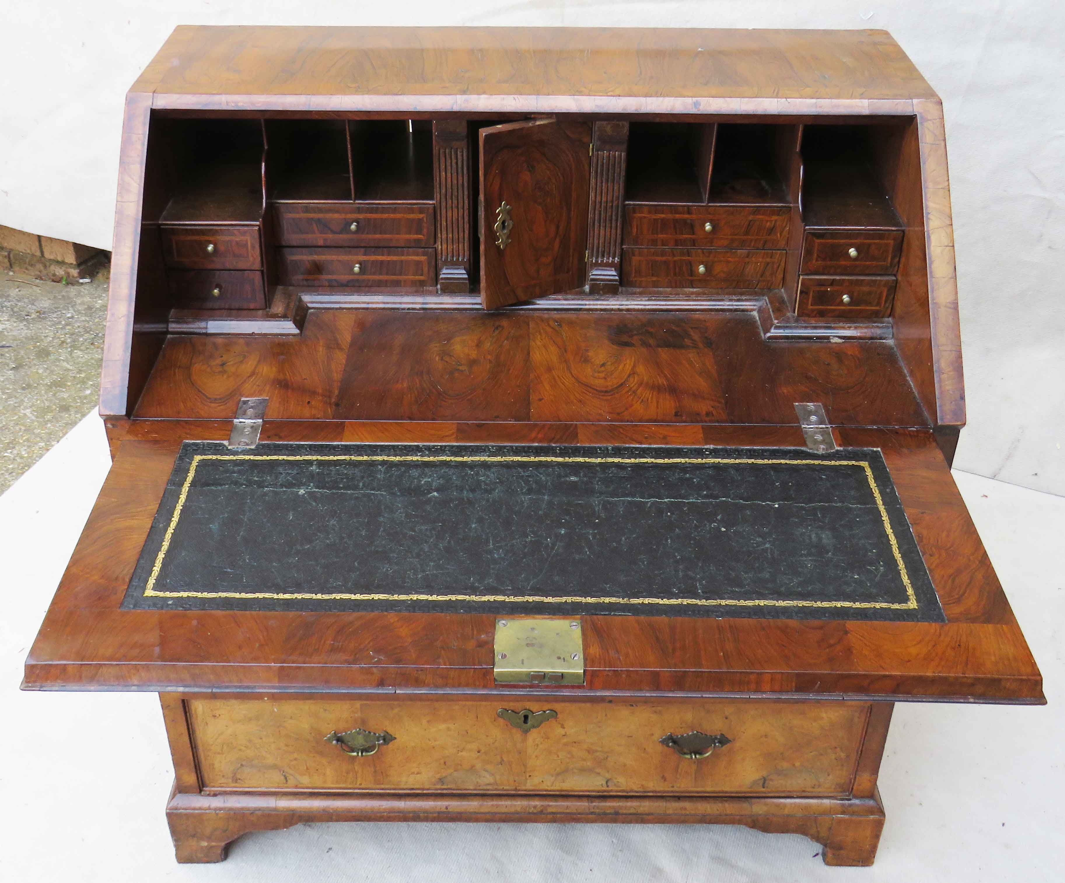 18th Century George I period walnut bureau - Image 2 of 6