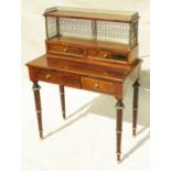 Superb quality Regency period early 19th Century rosewood bonheur du jour