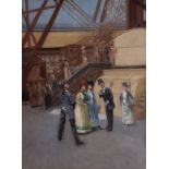 Circle of Jean Beraud (French, 1849-1935) Au pied de la Galerie de la Grande Roue, Paris