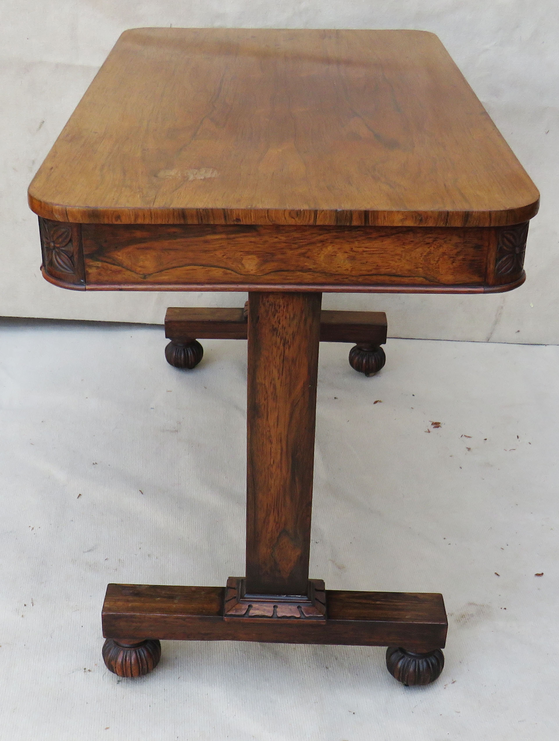 18th Century late Regency period rosewood library table - Image 8 of 8