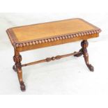 Mid 19th Century walnut and burr elm library table