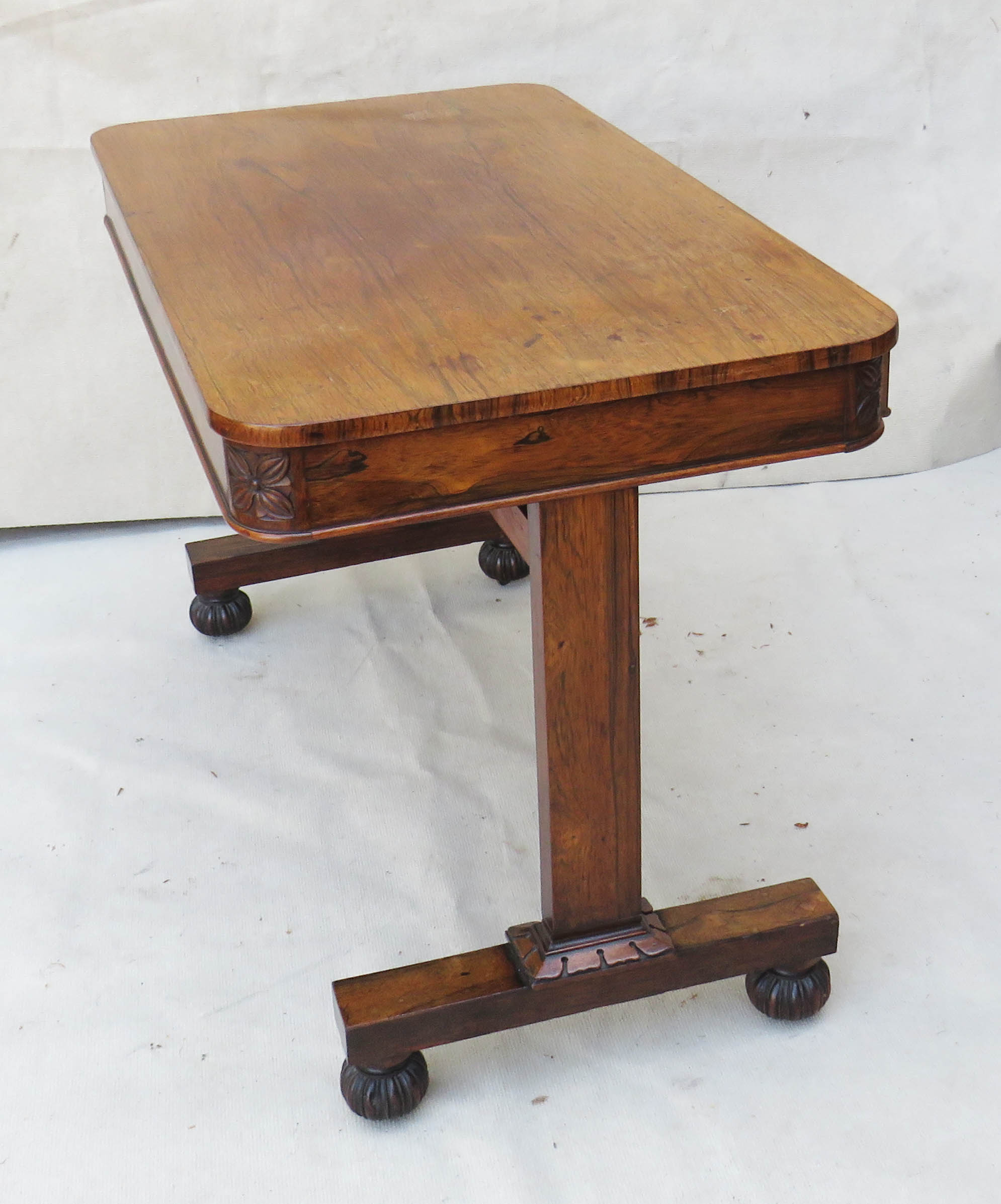 18th Century late Regency period rosewood library table - Image 5 of 8