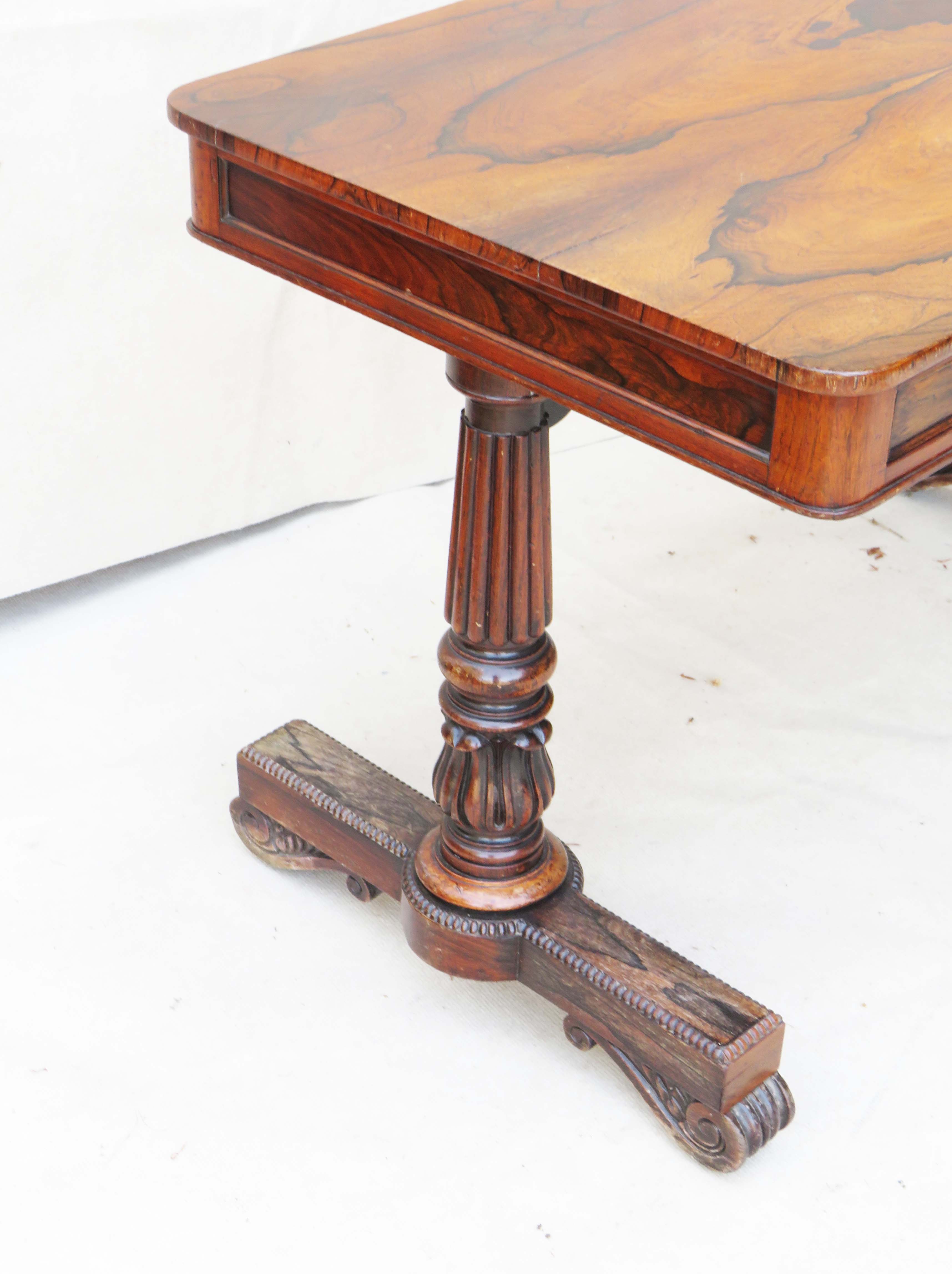 Regency period 19th Century rosewood library table - Image 8 of 8