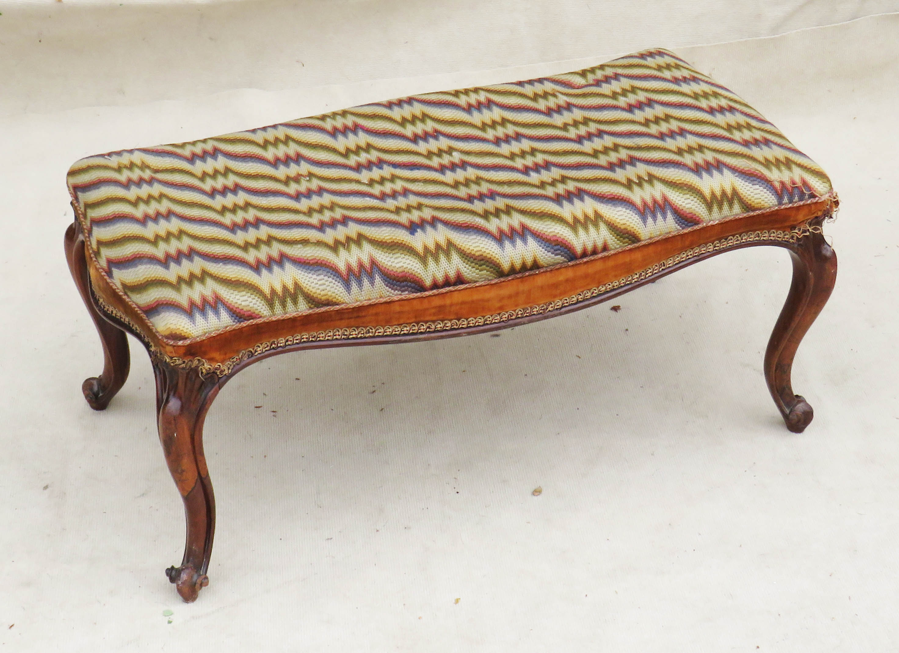 Victorian Rosewood Duet Stool, English 19th Century