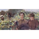 Georges-Marie-Julien Girardot (French, 1856-1914) Les Vendages (The grape harvesters) Oil on
