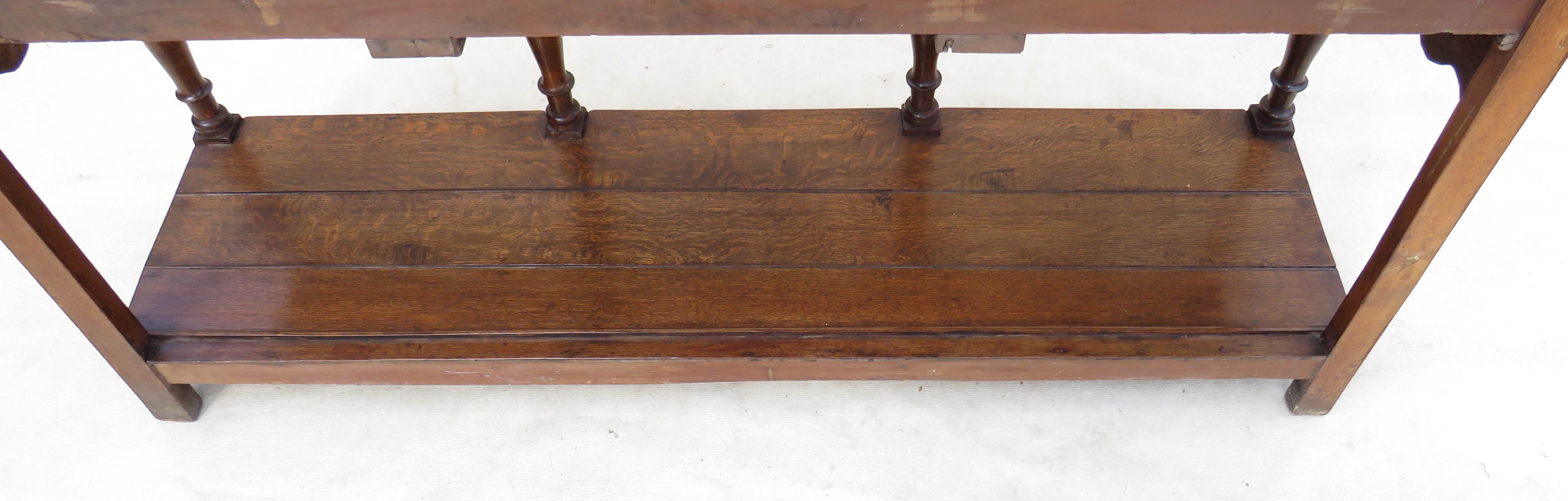 19th Century oak potboard dresser base in the 18th century style - Image 6 of 8