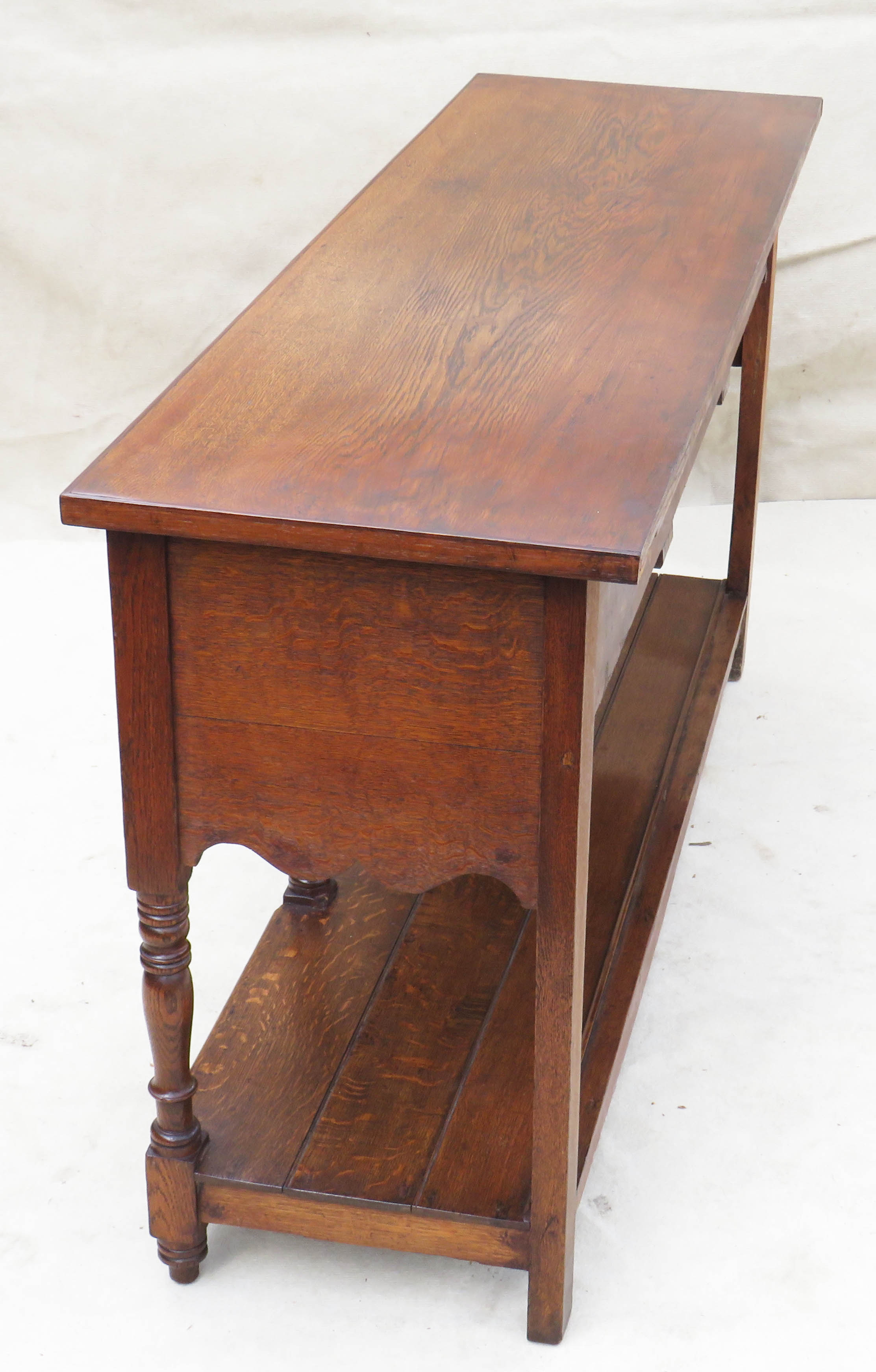 19th Century oak potboard dresser base in the 18th century style - Image 4 of 8