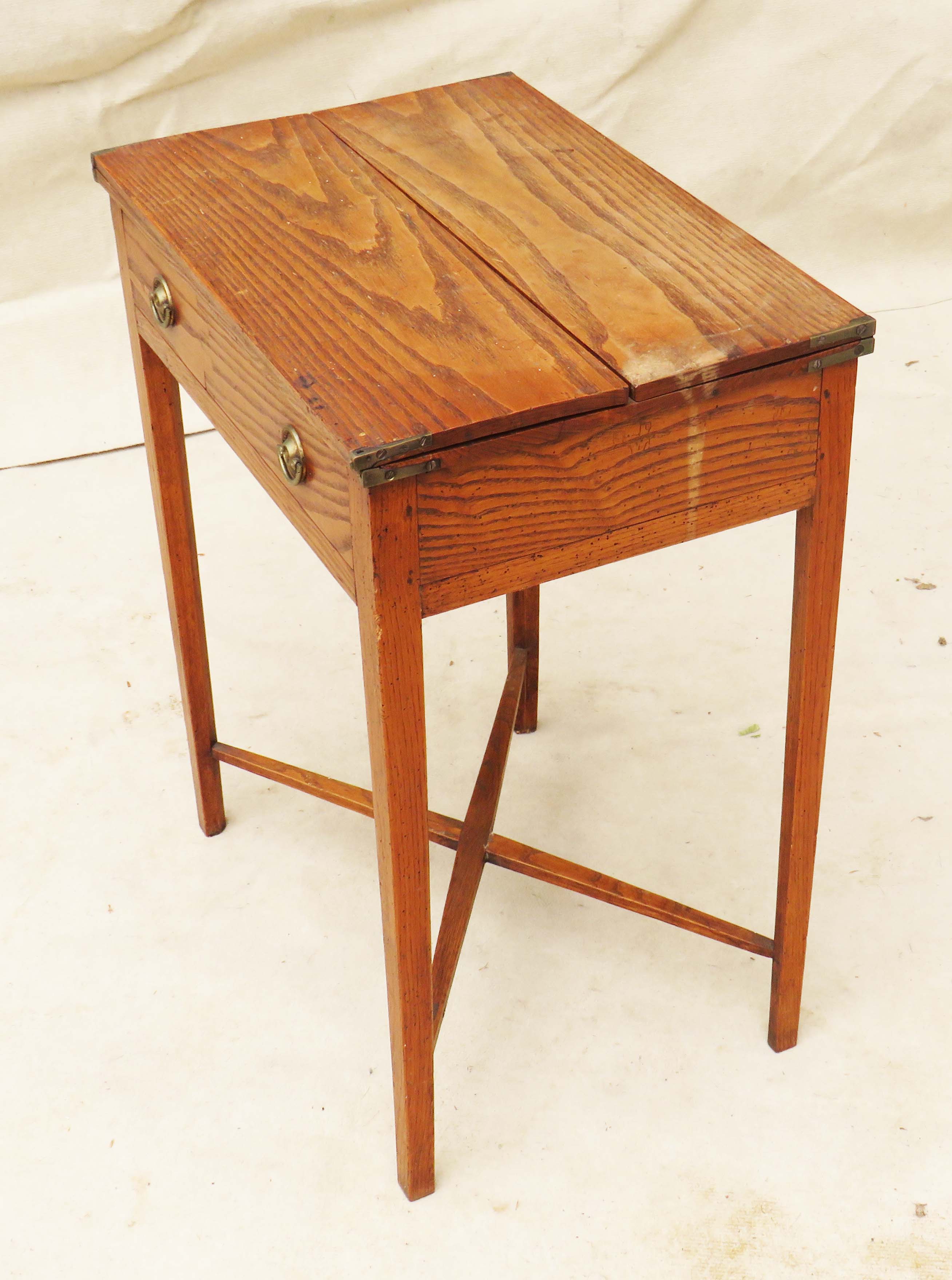 Late 18th Century Georgian Patience Gaming Table of diminutive proportion having well figured fold - Image 8 of 8