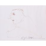 Ralph Steadman (British, b. 1936) A man in profile Signed â€˜Ralph Steadmanâ€™ (lower right) Pen