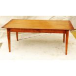 French Cherrywood Farmhouse Dining Table, early 20th century in the 19th century style having well