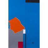 Emerson Woelffer (American, 1914 - 2003) Orange over blue with O Executed in 1979 Signed,