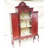 Early 20th Century Edwardian Period mahogany china display cabinet having carved decoration &