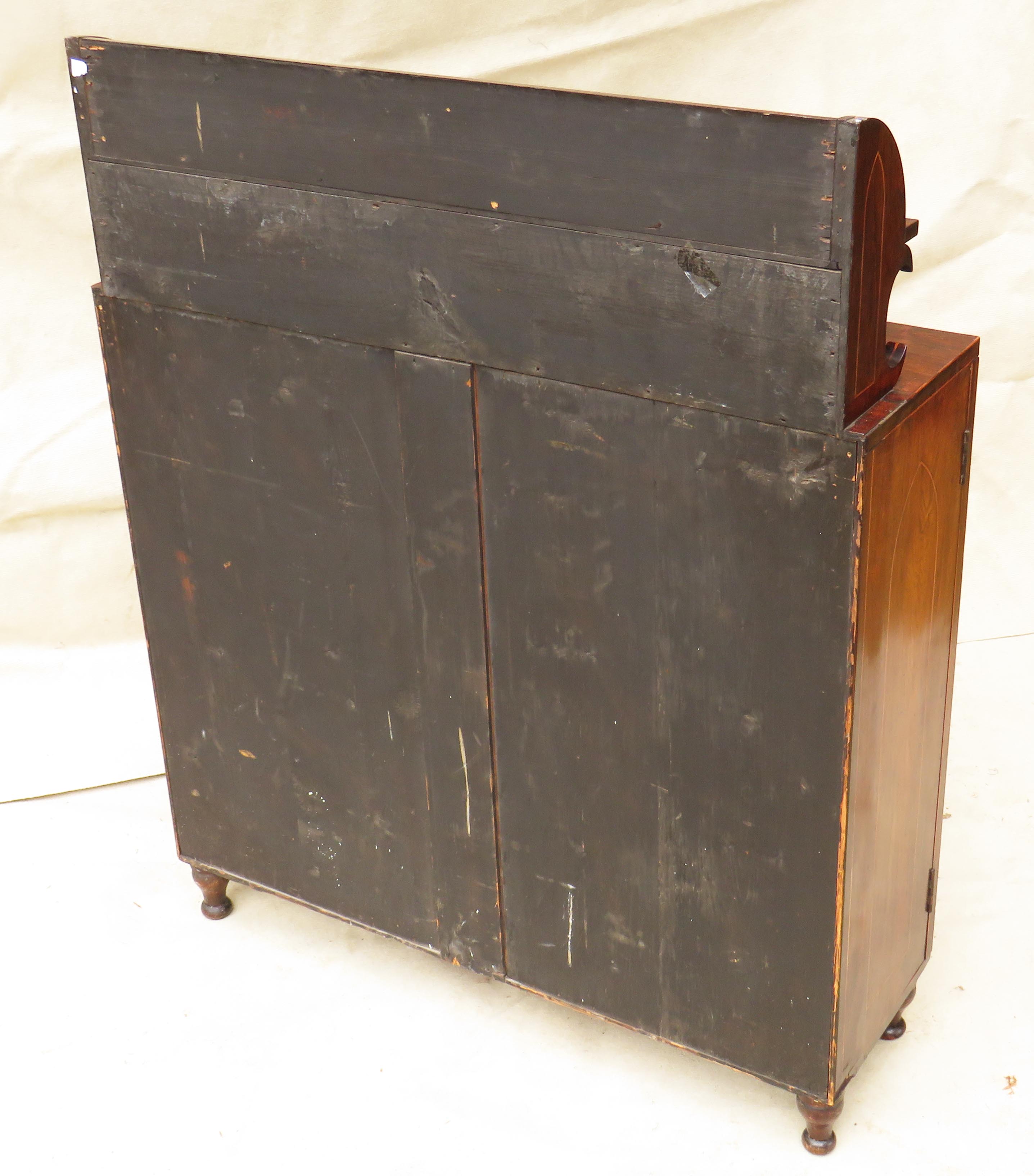 19th Century Rosewood Regency Rosewood Side Cabinet, or chiffonier, with scrolling superstructure - Image 12 of 13