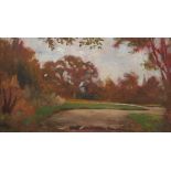 Sir Alfred James Munnings, P.R.A., R.W.S. (1878-1959), Autumn study, oil on canvas, 10 x 18 in.