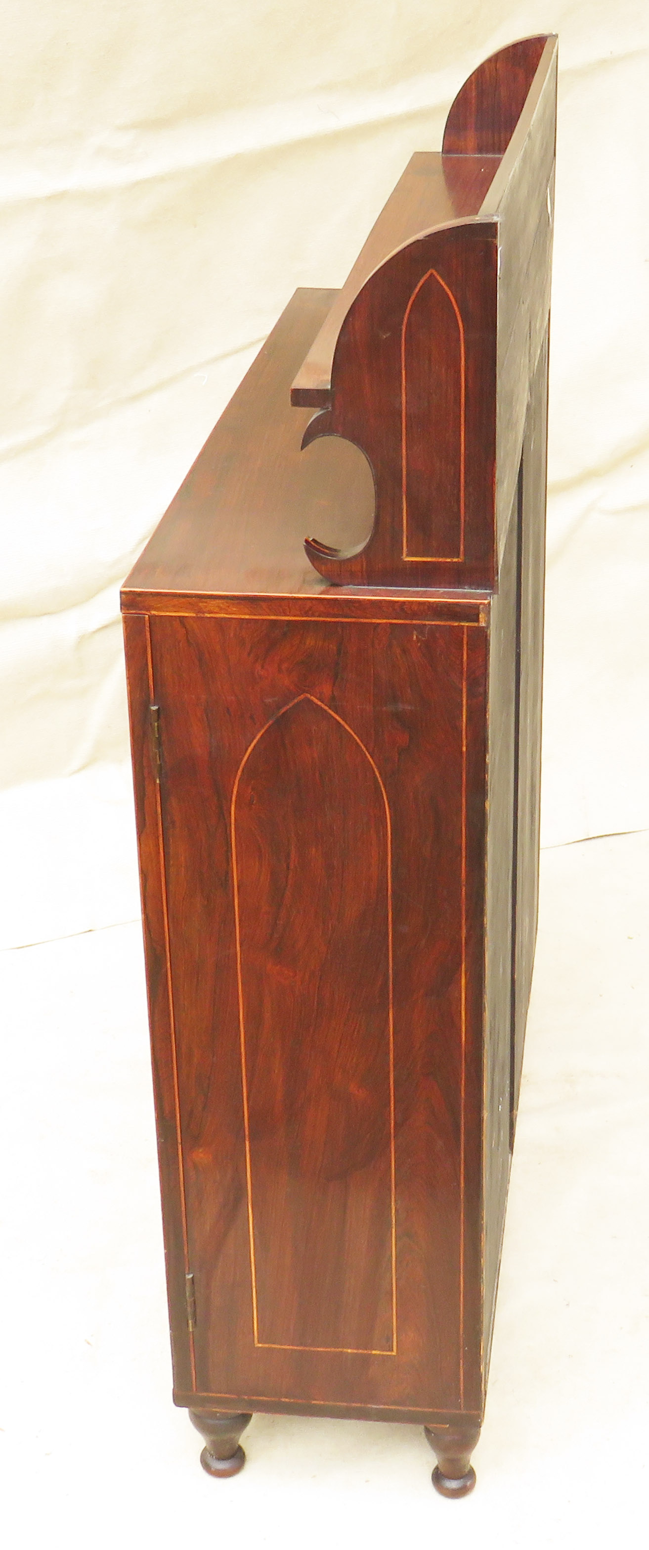 19th Century Rosewood Regency Rosewood Side Cabinet, or chiffonier, with scrolling superstructure - Image 11 of 13