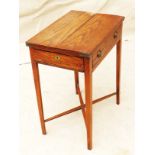 Late 18th Century Georgian Patience Gaming Table of diminutive proportion having well figured fold