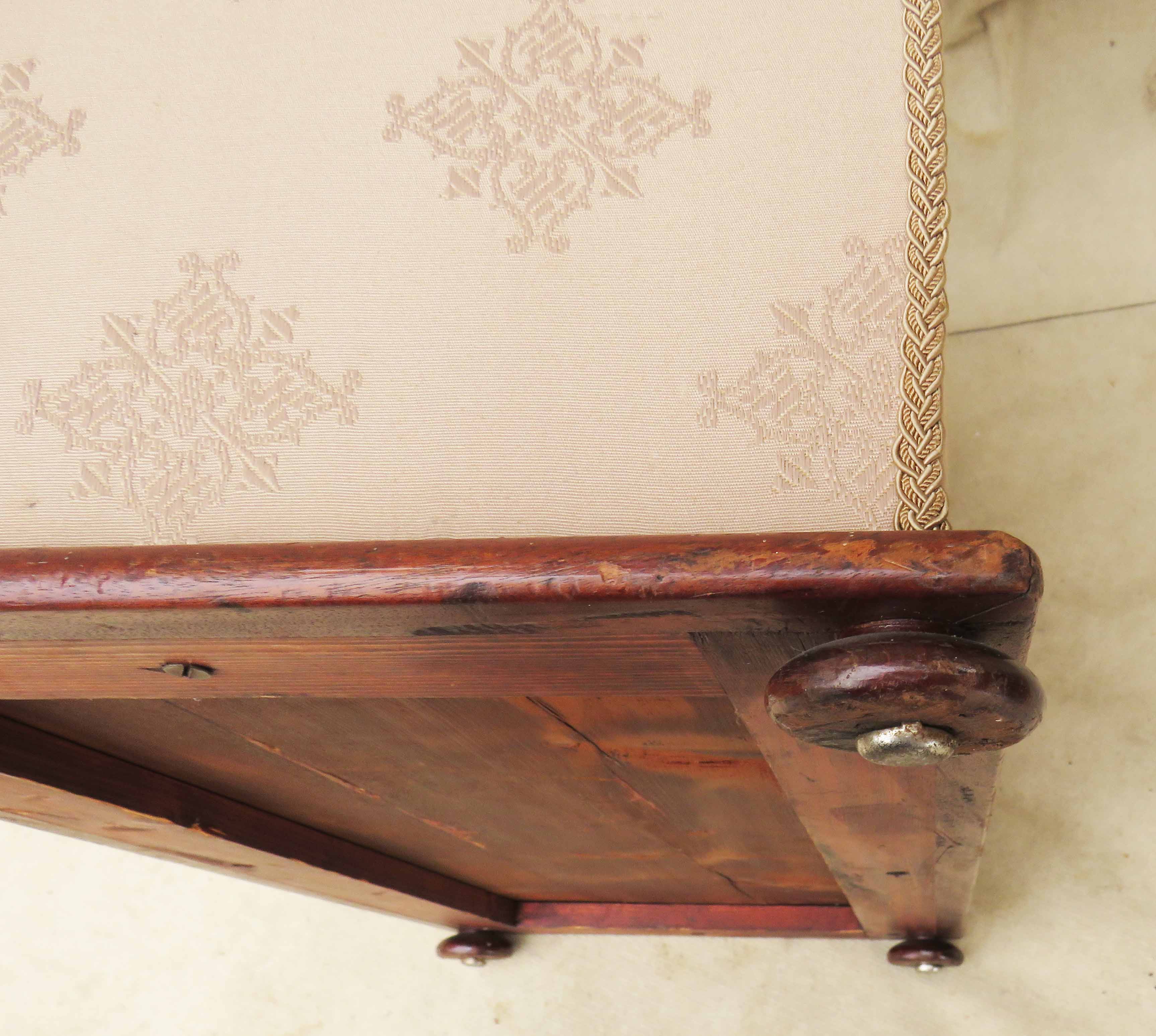 19th Century Victorian Mahogany Ottoman Bench Stool of rectangular form having recently - Image 8 of 8