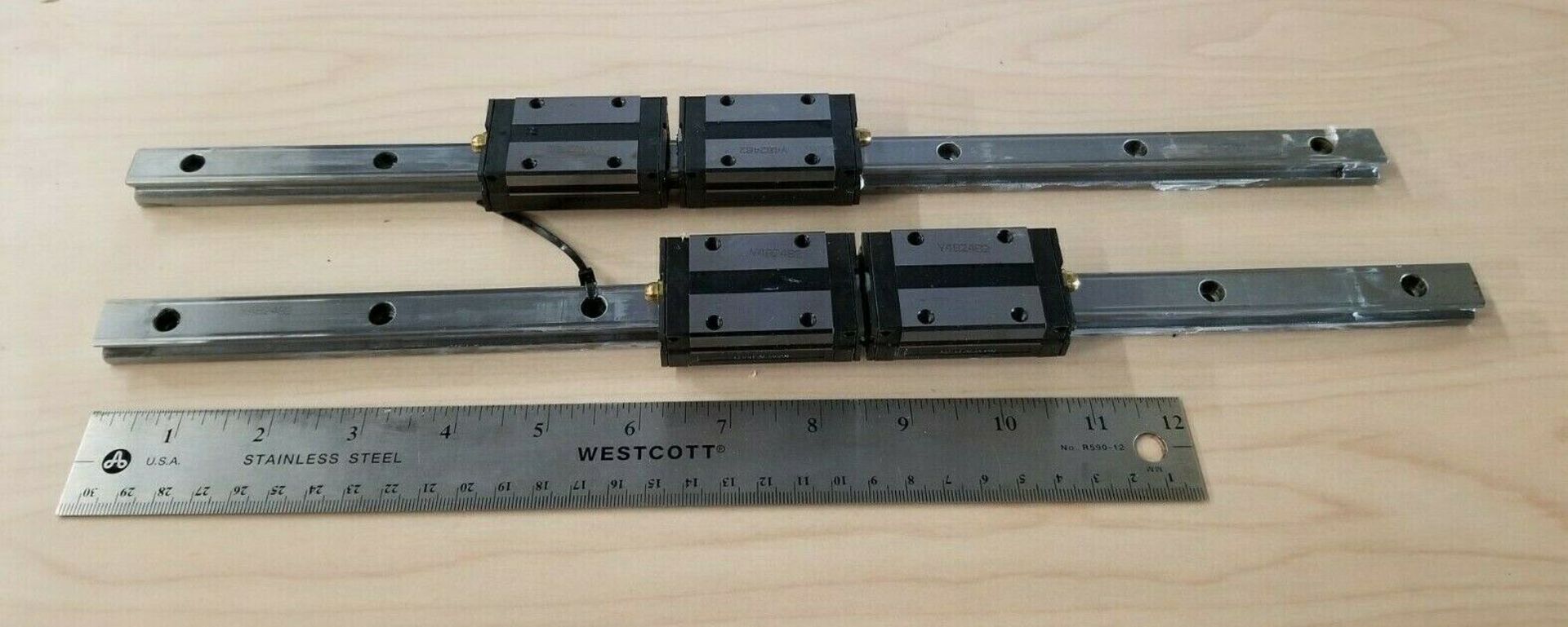 1 Set of THK Caged Ball LM Guide Linear Motion Rails & Bearing Blocks