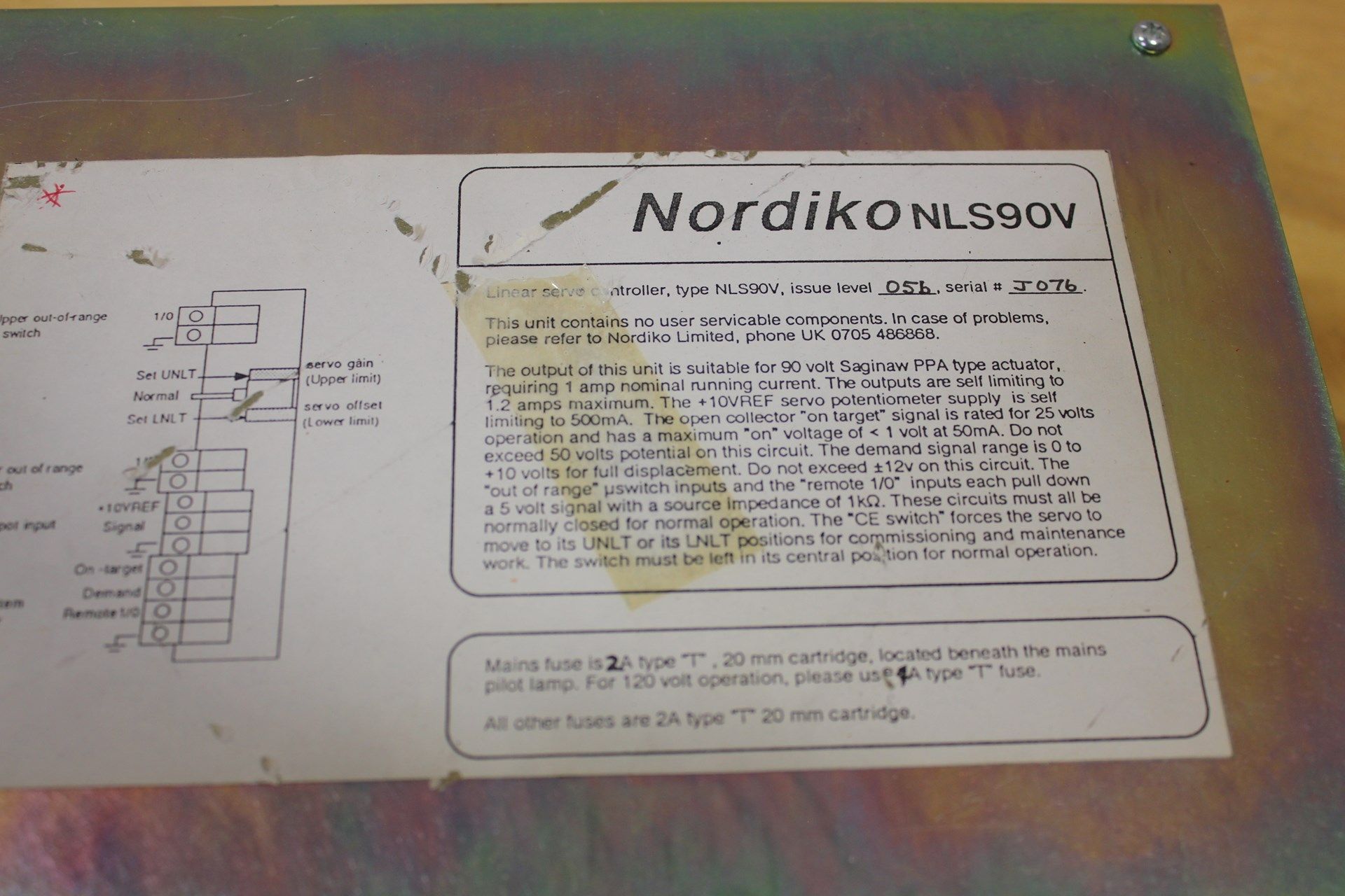 NORDIKO LINEAR SERVO CONTROLLER - Image 2 of 2