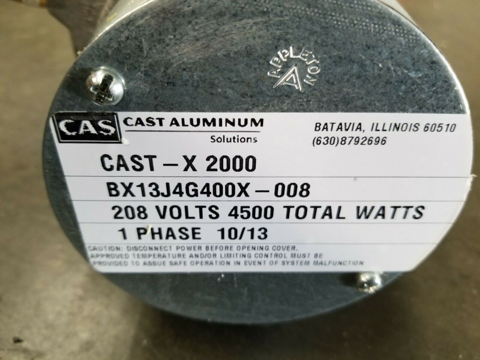 New Watlow CAS Cast Aluminum Circulation Heater - Image 7 of 8