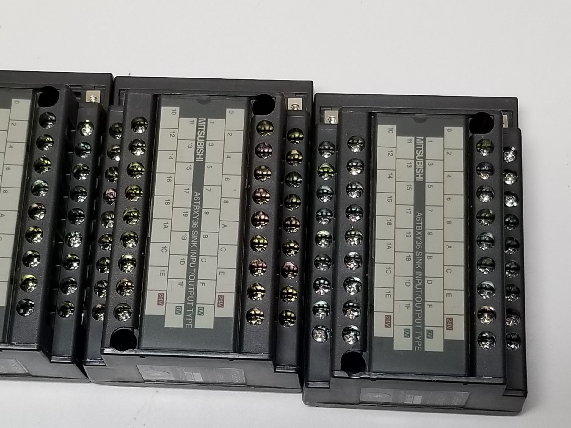 LOT OF MITSUBISHI PLC TERMINAL MODULES - Image 2 of 4