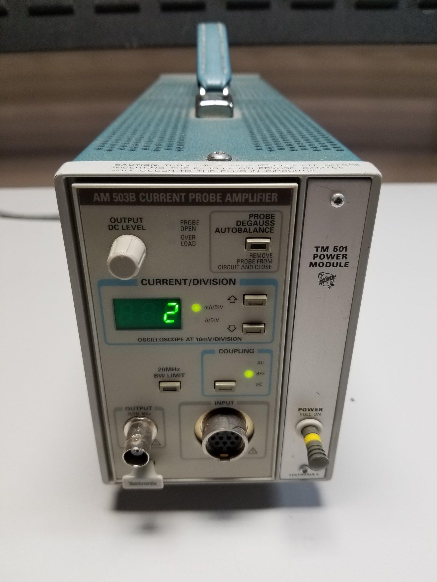 TEKTRONIX AM 503B CURRENT PROBE AMPLIFIER WITH TM 501 POWER MODULE