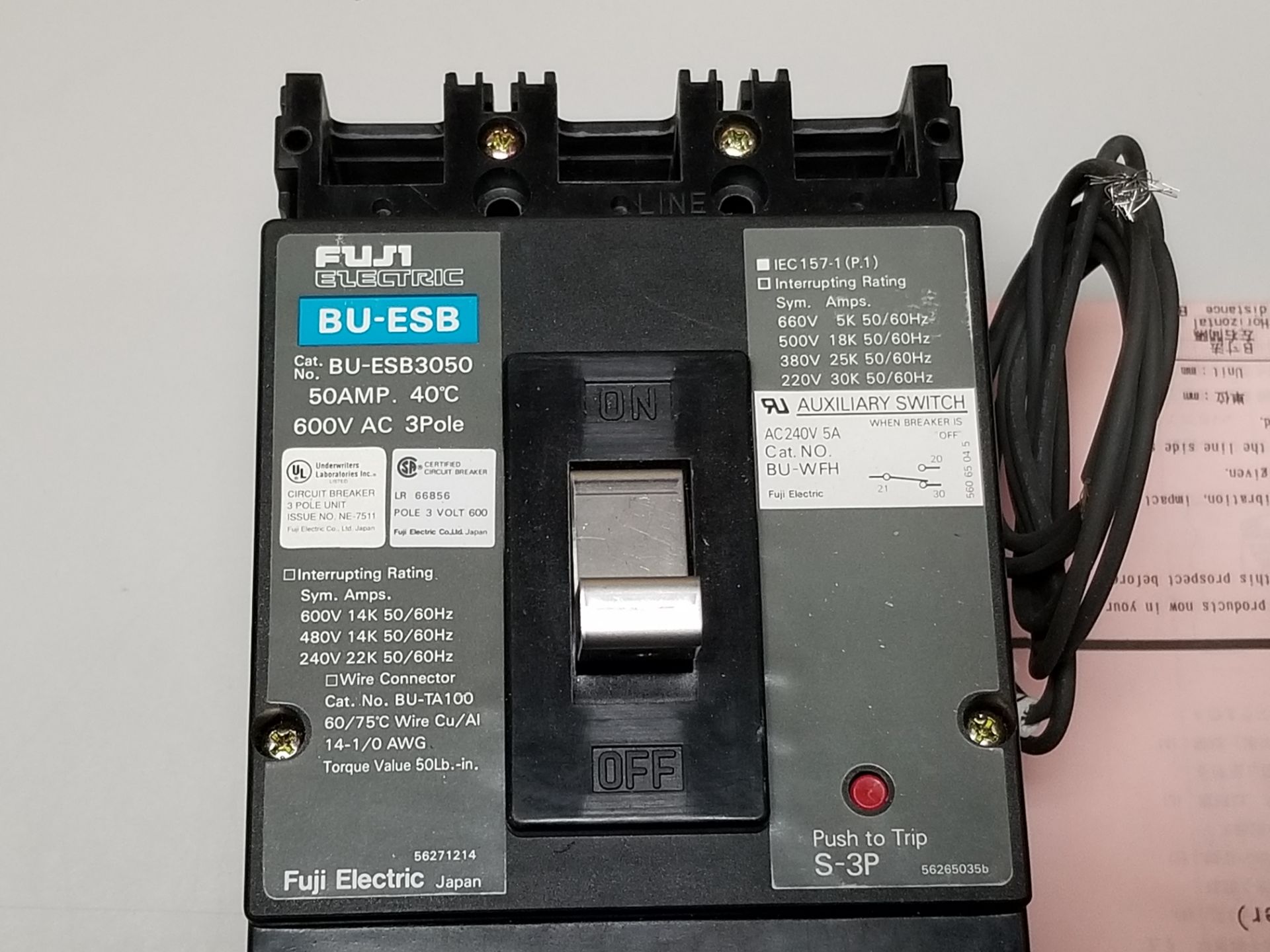 New Fuji 50A Circuit Breaker - Image 3 of 4