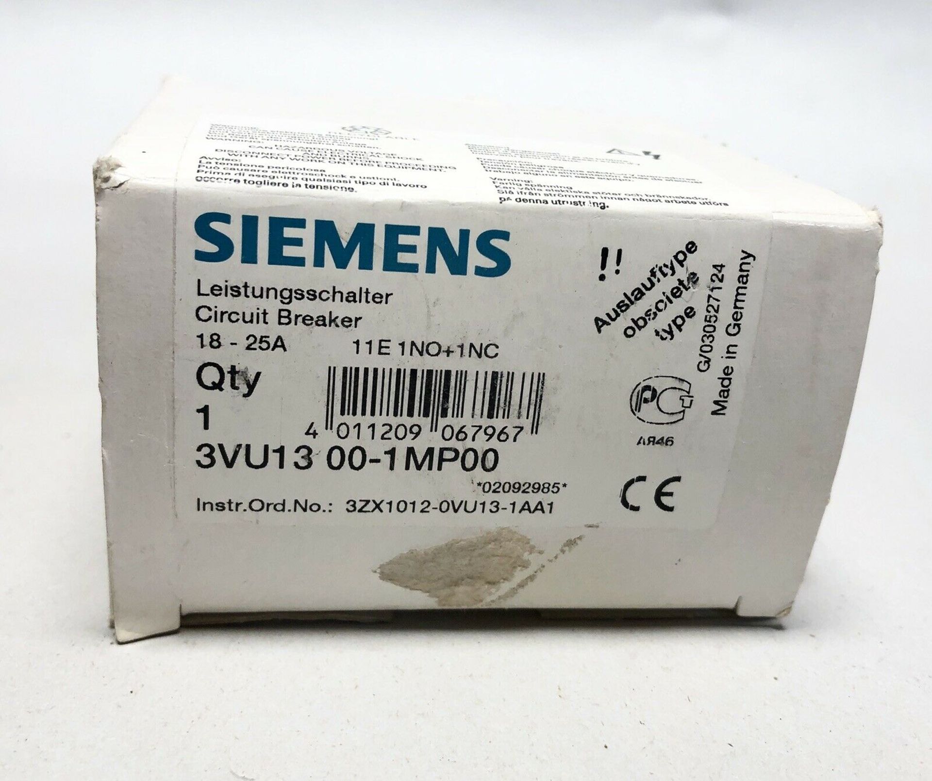 NEW SIEMENS 3VU13 00-1MP00 CIRCUIT BREAKER