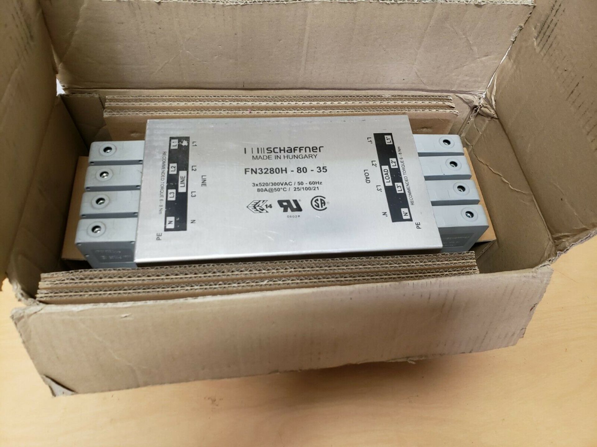 NEW SCHAFFNER POWERLINE EMI/RFI 3 PHASE FILTER