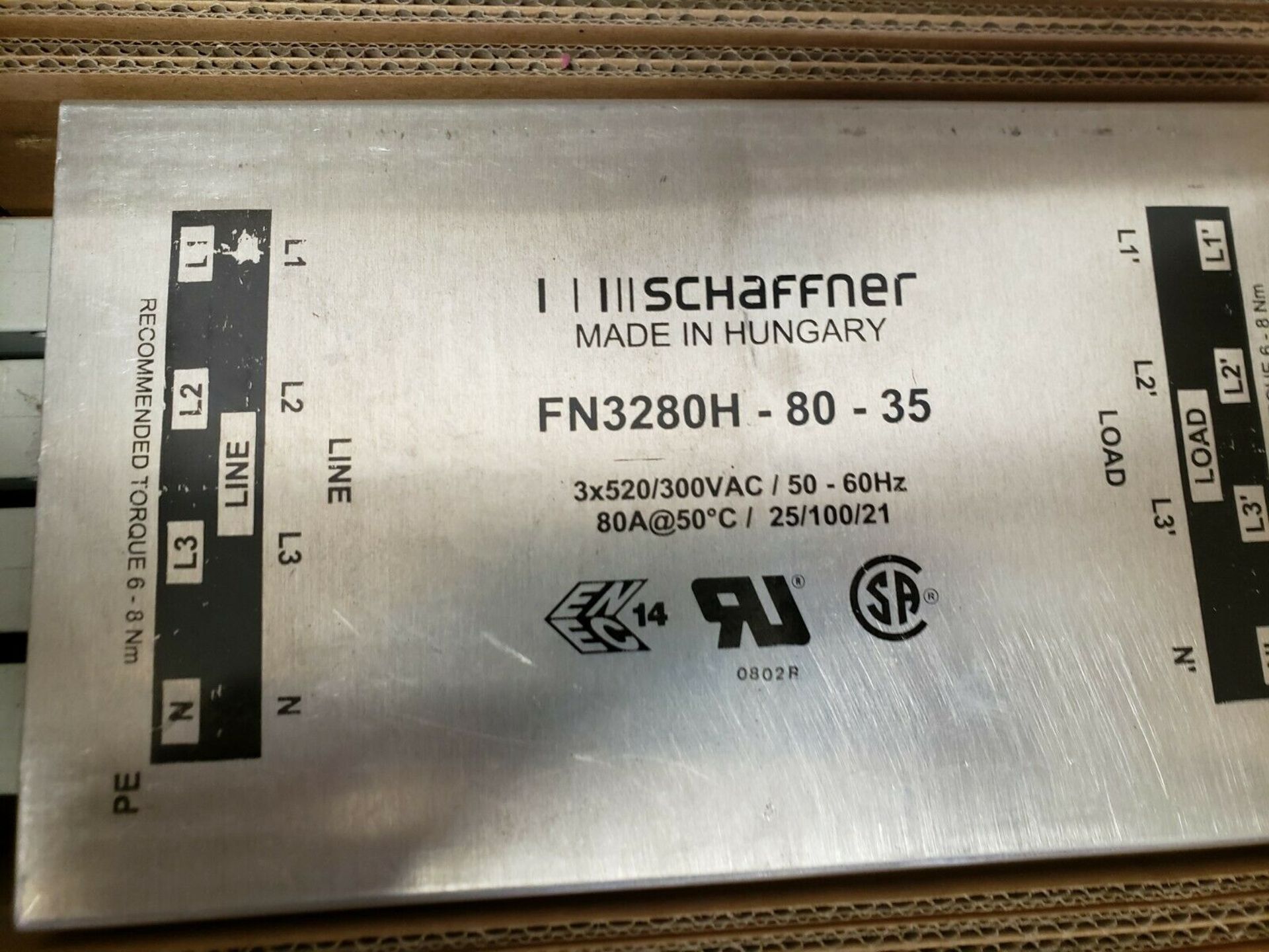 NEW SCHAFFNER POWERLINE EMI/RFI 3 PHASE FILTER - Image 2 of 3