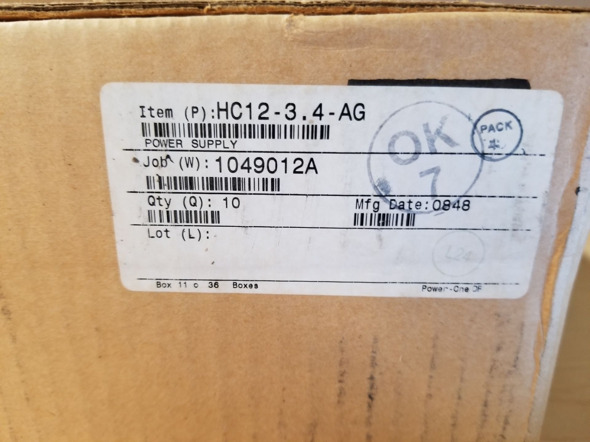 Lot of New Power One HC12-3.4-AG Linear Power Supply - Image 2 of 6