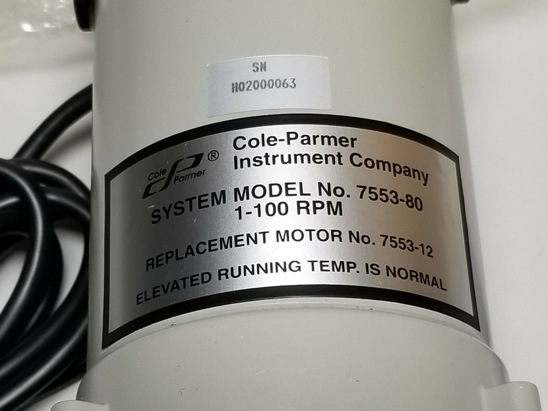 New Cole Parmer Masterflex Pump Drive/Motor - Image 7 of 9