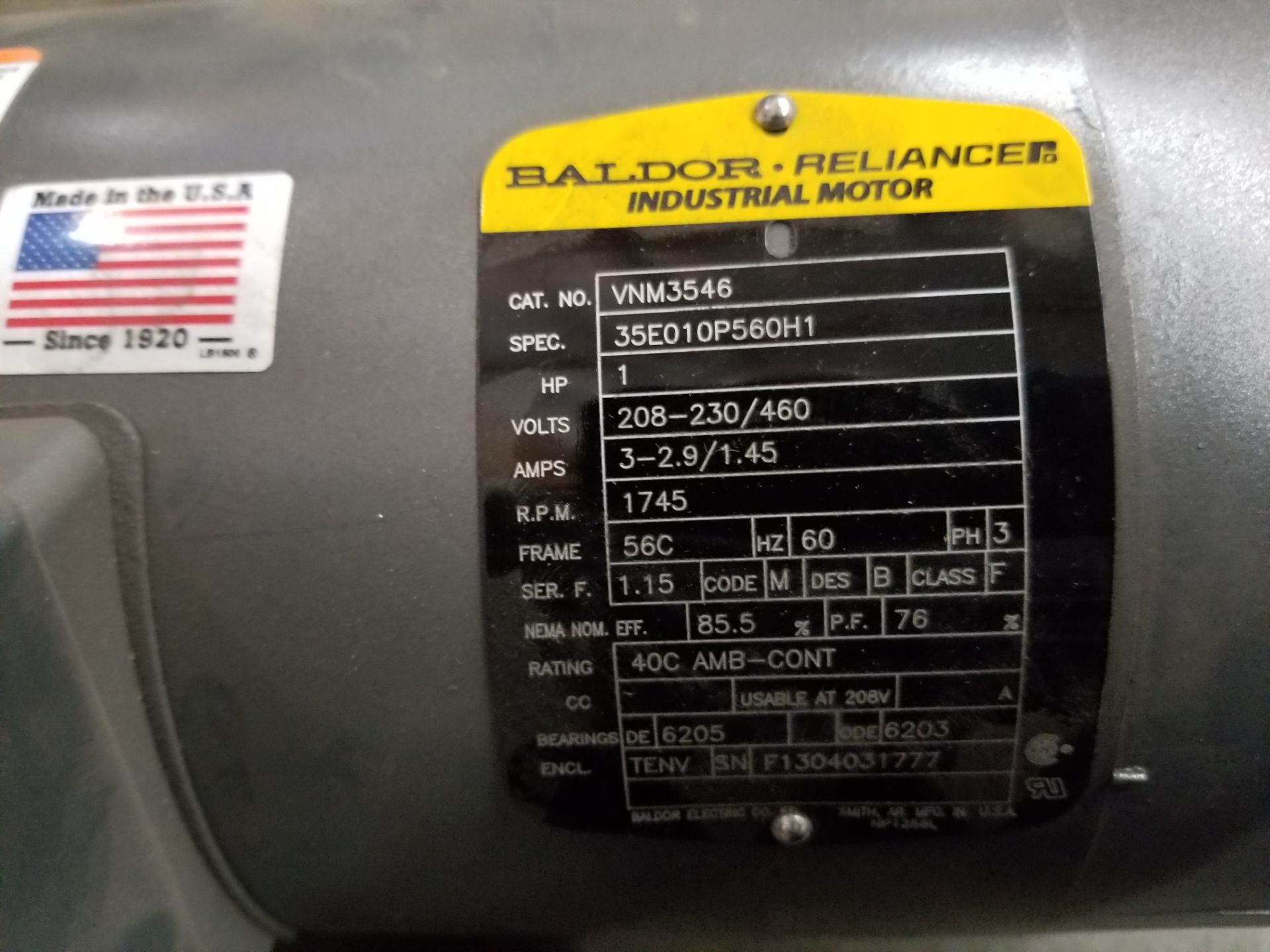 BALDOR RELIANCE INDUSTRIAL MOTOR - Image 4 of 6