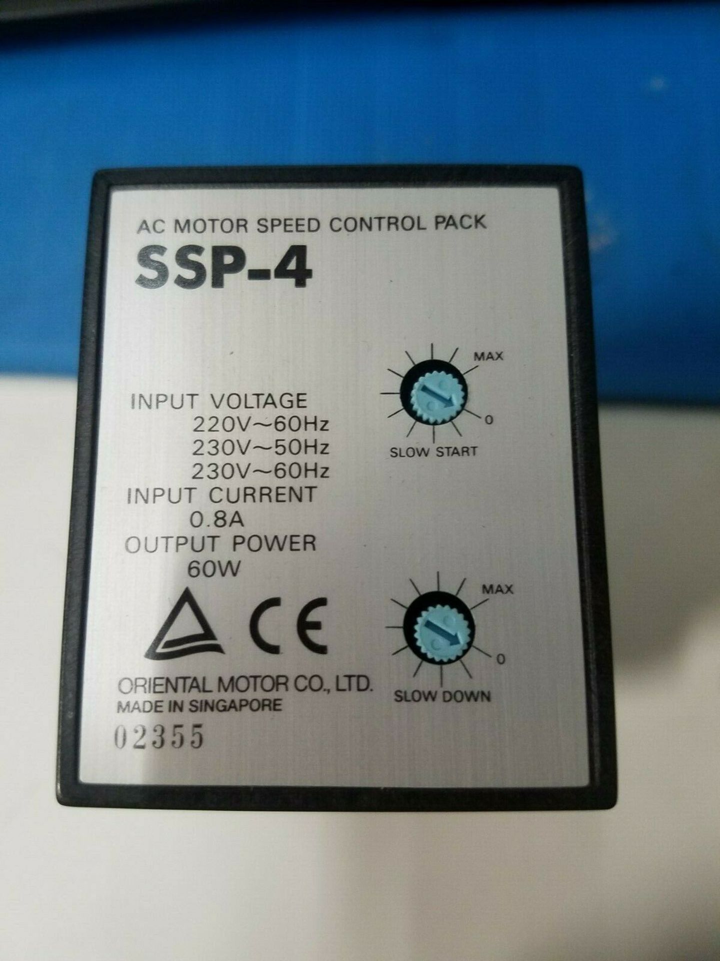 Oriental Motor AC Motor Speed Control Pack SSP-4 w/ Base