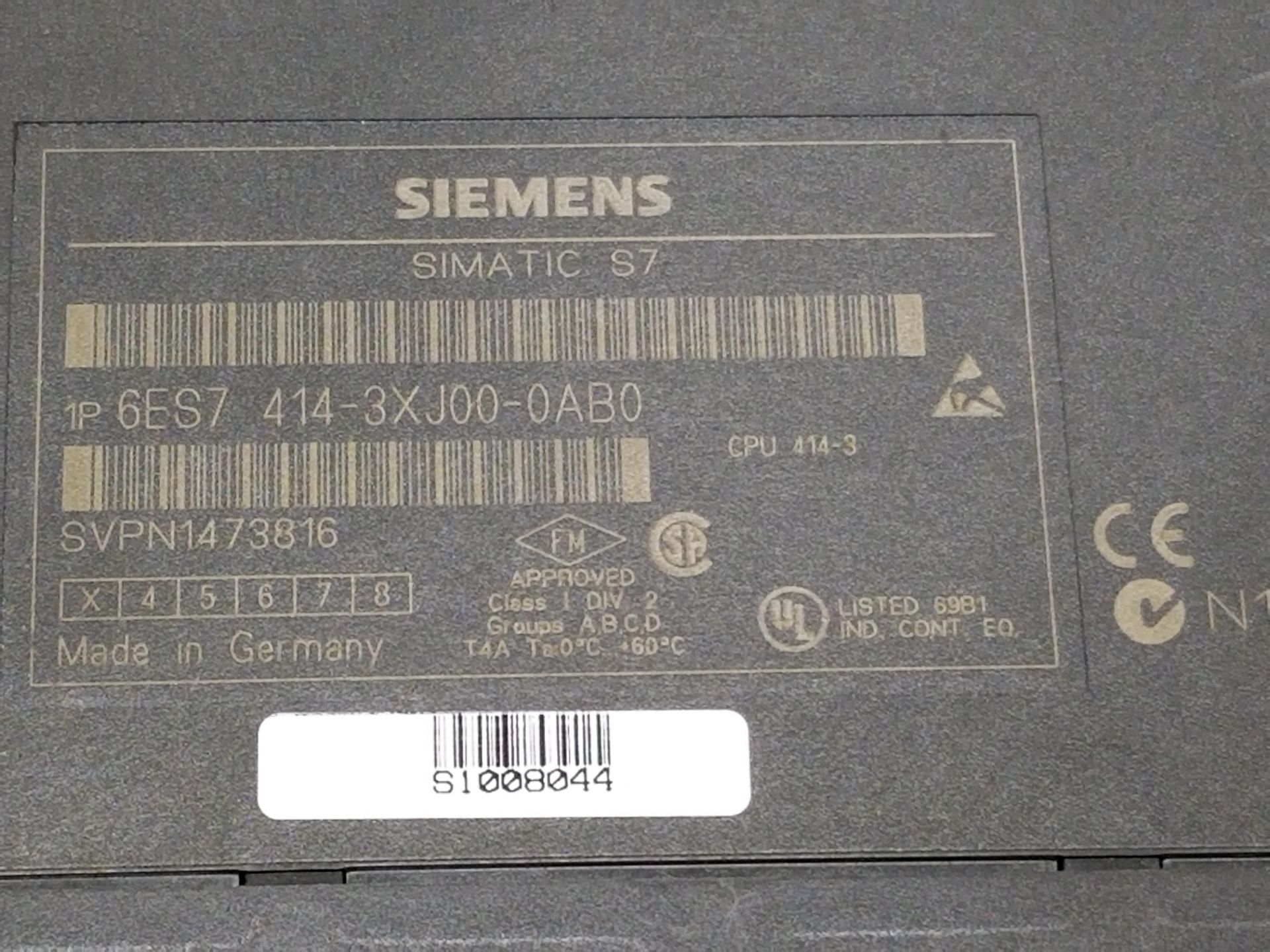 SIEMENS SIMATIC S7 CPU MODULE - Image 4 of 4