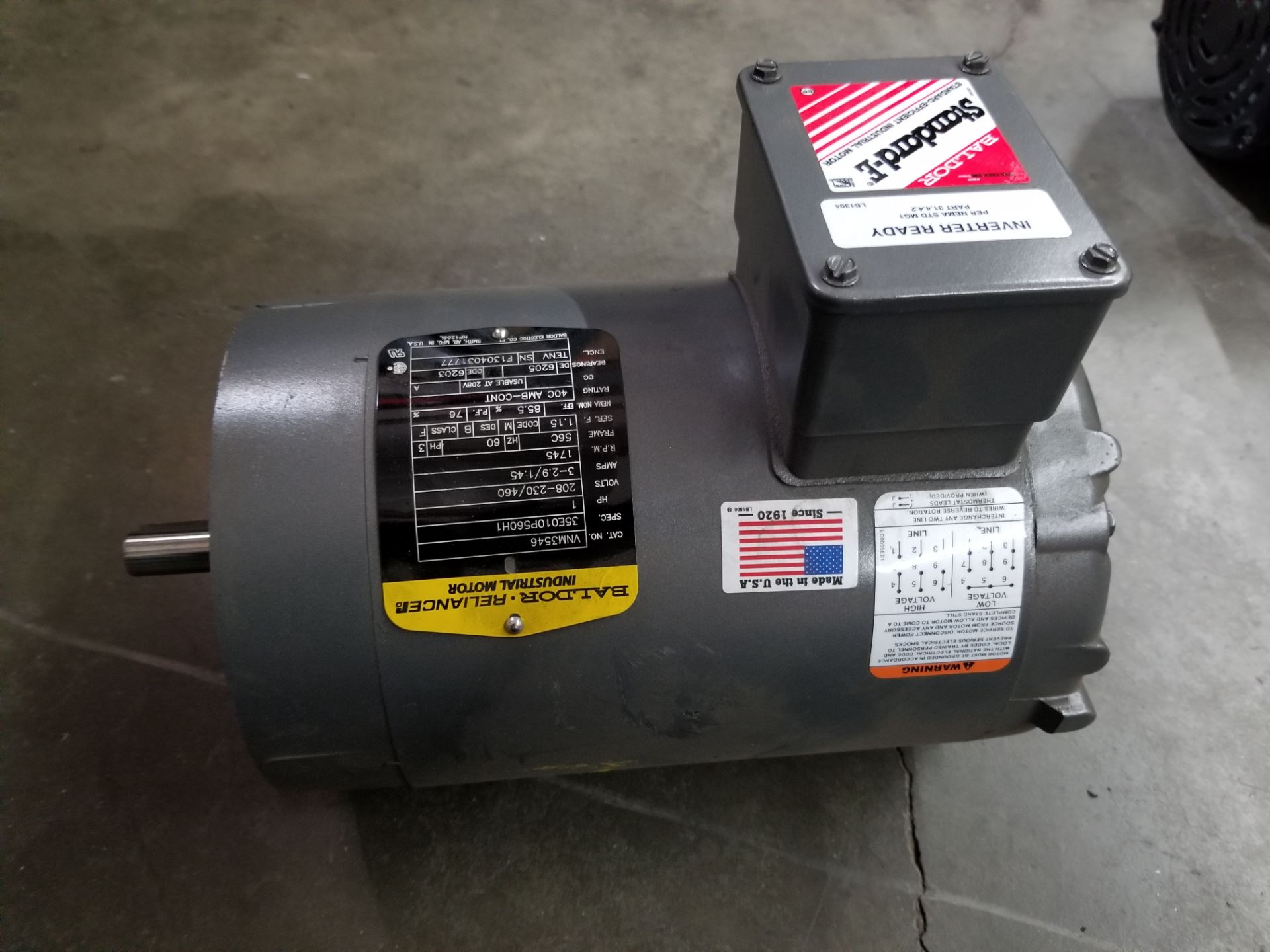 BALDOR RELIANCE INDUSTRIAL MOTOR